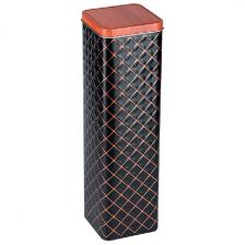 Банка металлическая Mallony CLASSICO NERO, для спагетти 85х30 см, квадратная с крышкой (105052)