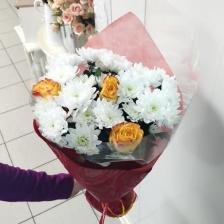 Букет живых цветов ЦВЕТЫ ДЛЯ ВАС Букет Сборный 25х50 см