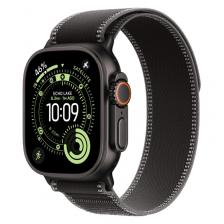 Apple Watch Ultra 3, 49 мм корпус из титана цвета Черный титан, ремешок Trail черного цвета