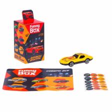 Игрушка сюрприз Funny Box «Машинка» Набор: инструкция, наклейки, МИКС