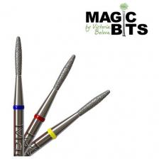 Magic Bits, алмазная фреза пламя кругл. кончик (1.8 мм, средне-мягкая)