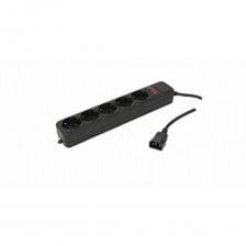 PC PET Сетевой фильтр 1.8м (5 розеток, входн.вилка IEC 320,выход.роз.EURO/RUS), черный {619892} [AP01006-E-B]