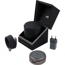 Комплект Magssory Disc Signature Edition 3 в 1 включает в себя беспроводную зарядную станцию 3 в 1, которая позволяет заряжать одновременно iPhone, AirPods и Apple Watch с поддержкой MagSafe и быстрой зарядкой мощностью 22 Вт. В комплекте стильный кейс из эко-кожи, магнитный кабель 1,2 м (60 Вт) и адаптер питания mini GaN 30 Вт для ультрабыстрой зарядки. Элегантный алюминиевый корпус и надежное магнитное крепление с регулируемым углом наклона обеспечивают удобство при использовании и подчеркивают стильный внешний вид устройства. Этот набор идеально сочетает в себе функциональность и высокое качество, что делает его отличным выбором для подарка.