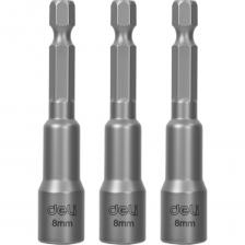Набор магнитных бит с торцевой головкой 3 шт. Deli DL4808T Надёжные биты для профессионального и домашнего использования Набор Deli DL4808T включает три магнитные биты с торцевой головкой 8 мм, предназначенные для работы с крепежом различного типа. Удобная длина 65 мм обеспечивает комфортный захват и маневренность даже в труднодоступных местах. Биты изготовлены из прочной стали 40Cr, что гарантирует долговечность и устойчивость к износу. Компактный пластиковый кейс обеспечивает удобное хранение и транспортировку. Универсальное решение для ремонта и сборки: Набор подходит для монтажных, сборочных и ремонтных работ с болтами и гайками. Магнитное крепление удерживает крепёж, предотвращая соскальзывание и потерю метизов. Благодаря высокой твёрдости материала (40Cr) биты выдерживают значительные нагрузки без деформации. Преимущества и особенности: Прочность и износостойкость– сталь 40Cr обеспечивает длительный срок службы даже при интенсивной эксплуатации. Магнитный наконечник– надёжно фиксирует крепёж, ускоряя работу и снижая риск потери деталей. Оптимальная длина (65 мм)– удобство работы в ограниченном пространстве. Эргономичный кейс– лёгкий и компактный, идеален для хранения и переноски. Выбирайте Deli DL4808T – профессиональный инструмент для точной и быстрой работы!