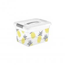 Ящик для хранения FunBox Deco 5 л с ручкой ФРУКТЫ 00000050069 предназначен для хранения различных мелочей.Помогает эффективно организовать пространство, поэтому отличается практичностью.За счет высокой прочности прослужит долго.Благодаря жестким стенкам ящик хорошо держит форму.