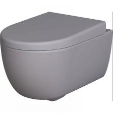 Чаша для подвесного унитаза Ambassador Abner серая матовая без сиденья