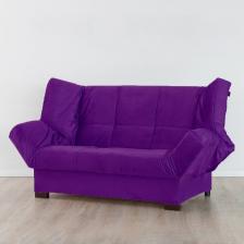 Диван прямой «Джакарта», механизм клик - кляк, велюр, цвет фиолетовый