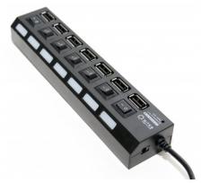 Концентратор 5Bites 7хusb2.0 / бп 5в-2а / 1m / black HB27-203PBK