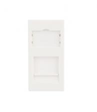 Панель лицевая NIKOMAX NMC-PM1P-ST-PH-WW Mosaic, 22,5x45мм, 1 порт, под модули Keystone, со шторкой, белая