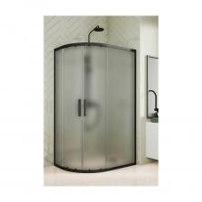 Душевой уголок GuteWetter GWMPKB018RB 115x105x200 см, цвет фурнитуры черный матовый, цвет стекла матовый, стекло закаленное 6 мм, открывание двери левое/правое 4698031923694