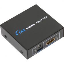 Сплиттер гнездо HDMI/HDMI на 2 гнезда, металл (17-6901)