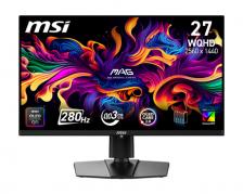 MSI MAG 271QP QD-OLED X28 26,5" 16:9 WQHD(2560x1440) QD-OLED Flat,True Black 400, 0.03ms(GTG), 1,5M:1, HDR Brightness 1000nits, 2xHDMI, DP, Type-C, Tilt,Swivel,Height,Pivot,VESA,280Hz,Black,1y w-ty [9S6-3CF19T-010]