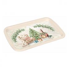поднос PHIBO Новый Год 29,3х19,3х2см прямоугольный пластик