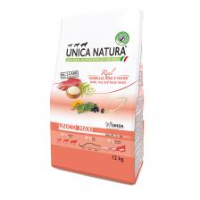 UNICA Natura Maxi Сухой корм для собак крупных пород, с ягненком, рисом и бобами, 12 кг