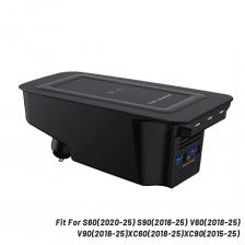 Автомобильное беспроводное зарядное устройство для Volvo XC90 S90 V90 XC60 S60 V60 C60 2018-2024, держатель для зарядки телефона, аксессуары для быстрой зарядки