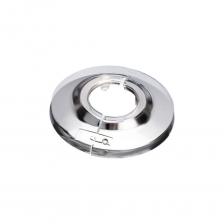 Декоративная чашка отражатель, разъемная 1" , хром, выполненная в форме круглой разъёмной чашки, помогает скрыть участки труб и крепежные элементы при установке. Конструкция отражателя состоит из двух частей, что упрощает монтаж. Для повышения износостойкости и практичности в уходе чашка покрыта гладким хромированным покрытием.