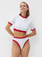 Купальник раздельный с топом женский MINAKU, размер 44, белый