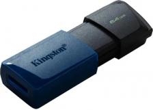 USB-флеш-накопитель Флеш-накопитель Kingston 64Gb USB 3.2 Gen 1 DataTraveler Exodia M Black-Blue DTXM/64GB