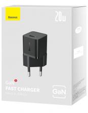 Зарядное устройство Baseus GaN5 Fast Charger(mini) 1C 20W EU черный