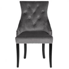 Обеденный стул Garda Decor 236-2K-СЕРЫЙ-Riv96 (Черный/Темно-серый)