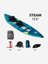 Надувной каяк Aqua Marina STEAM, 412 см, Двухместный каяк, Голубой