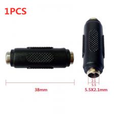 Разъем для преобразования постоянного тока, двойной разъем «папа-папа» 5,5*2,1 мм/5,5X2,1 мм, разъем адаптера для монтажа на панели «мама-мама»