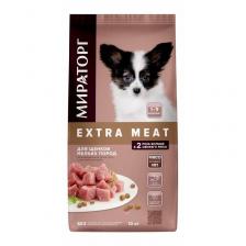 Мираторг Extra Meat полнорационный сухой корм для щенков мелких пород от 1 до 9 месяцев, c нежной телятиной повседневный для щенков с телятиной породы мелкого размера мешок Россия 1 уп. х 1 шт. х 10 кг