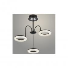 Люстра РОСТОК 6674/3C BK+CR черный/хром 48W LED 3000-6000K d580 h500, SSH23 988372611