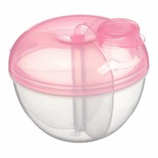 Контейнер для хранения детского питания, 3 секции по 60 мл., 9.5x8.5 см, 180 мл., розовый