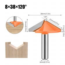 1 шт., 8 мм, фреза с хвостовиком, резьба по дереву, 60, 90, 120, 150 градусов, деревообрабатывающая фреза, 3D фрезы для дерева, V-образная бита
