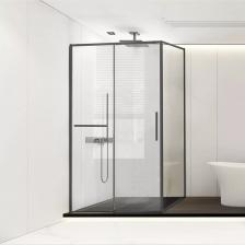 Душевой уголок Vincea Slim Soft VSR-1SS9015CLGM 150x90, профиль вороненая сталь, стекло прозрачное