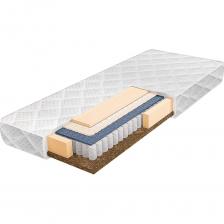 Матрас "ШВЕТЕКС" Люкс, рассчитанный для подростков, и взрослых. Эта модель имеет разные характеристики сторон. Матрас обладает разной степени жесткости. В основе матраса лежит блок независимых пружин, (пружинный блок TFK (256пр./м.кв. 140 мм)) который позволяет равномерно распределять нагрузку и тем самым сохранять правильное положение позвоночника во время сна. В качестве наполнения у данного матраса использованы разные материалы. Со стороны «А» (степень жесткости 4) пористая структура пены. Второй слой стороны «А», мы используем натуральный латекс перфорированный (производство Бельгия). Со стороны «Б» (степень жесткости 5) используем латексированную кокосовую койру (производство Словения). Этот жесткий материал широко используется при производстве матрасов. Кокос не впитывает запахи и влагу, обеспечивает постоянную циркуляцию воздушных потоков, не гниет, создает ортопедический эффект. По периметру предусмотрено усиление из плотной пены, что продлевает срок эксплуатации матраса. Сторона А матраса изготовлен из перфорированного латекса толщиной 10 мм и пенополиуретана толщиной 20 мм. Сторона Б изготовлена из латексированной кокосовой койры толщиной 10 мм. Чехол матраса выполнен из стеганного трикотажа с синтепоном. Чехол не только приятен на ощупь, но и обладает отличными антиаллергенными свойствами.Матрас Пружинный - это отличный выбор для вашего сна. Он сочетает в себе надежность, комфорт и долговечность, обеспечивая вам качественный и здоровый отдых каждую ночь.