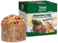 Лакомство для грызунов Triol Standard в пеньке с фруктами 70г
