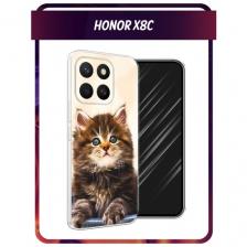 Силиконовый чехол на Honor X8c / Хонор X8c с принтом Пушистый котёнок