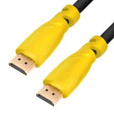 Greenconnect GCR Кабель 1.5m HDMI 1.4, желтые коннекторы, 30/30 AWG, позолоченные контакты, FullHD, Ethernet 10.2 Гбит/с, 3D, 4K, экран [GCR-HM340-1.5m]