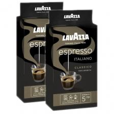 Кофе молотый Lavazza Espresso Italiano Classico вакуумная упаковка, 250 г, вакуумная упаковка, 2 уп.