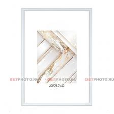 Рамка для фотографии, постера, рисунка, фоторамка 29,7х42, 30х42 (a3), минимализм, белая GF 6339