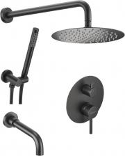 Душевой комплект Milacio Ultra MCU.150.MB С ВНУТРЕННЕЙ ЧАСТЬЮ, черный матовый