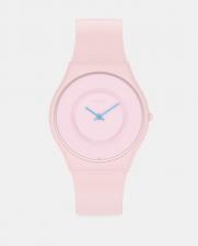 Skin Classic Bioceramic SS09P100 Био-розовые силиконовые женские часы Swatch, розовый