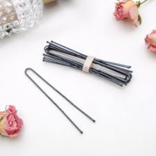 Шпилька для волос "Обыкновенная" 7 см, чёрная, 10 шт.