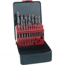 Набор сверл в металлической коробке (19 шт.; 1-10 мм, HSS-G) Metabo 627153000