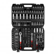 Набор головок и бит STARTUL Stuttgart 172пр. 1/4 ,3/8 ,1/2 PRO-172S представляет собой многофункциональный набор, предназначенный для ремонта и обслуживания автомобиля. Инструмент выполнен из высококачественной хромованадиевой стали, что обеспечивает прочность, стойкость к коррозии и долговечность. Финишное сатинирование обеспечивает высокую износоустойчивость инструмента. Набор поставляется в удобном пластиковом кейсе для рационального хранения и транспортировки.