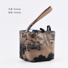 Китайские чернильные Ландшафтные тканевые чайные пакеты ручной работы, защитный кемпинговый пакет для чая, удобный для заварочного чайника, ручной мешок, дорожный чайный сервиз