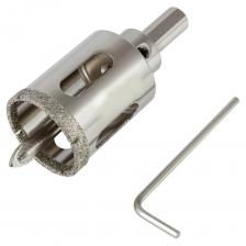 Алмазная коронка по стеклу и керамической плитке Коронка алмазная с направляющим сверлом по стеклу и керамической плитке 60 мм РЕЗОЛЮКС 64060