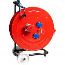 Удлинитель на металлической катушке с колесами энаргит 220/380 В МК-7, 50м, кг 5х4, 16А, IP44 МК7-540-50К-132-216-44