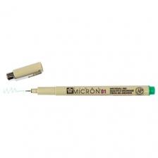 SAKURA Ручка капиллярная Pigma Micron 01, 0.25 мм, SKXSDK01#29, зеленый цвет чернил