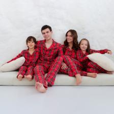 Пижама мужская (рубашка, брюки) KAFTAN «Клетка», размер 52