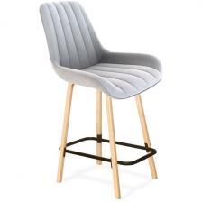 Стул полубарный серое облако/прозрачный лак/черный муар Sheffilton SHT-ST37/S94-1 8745345402