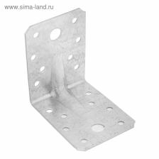 Уголок крепёжный ТУНДРА krep, 70x70x55x2 мм, усиленный, ГОЦ, 1 шт.