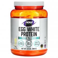 NOW Foods Протеин яичного белка без сахара ванильный крем 1,5 фунта (680 г)